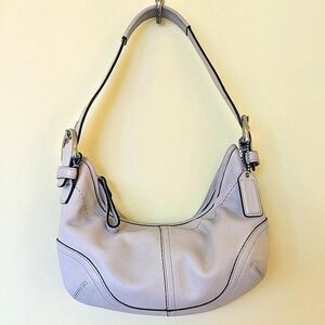 Y2K Vintage Coach Soho Mini Hobo In Cream Leather